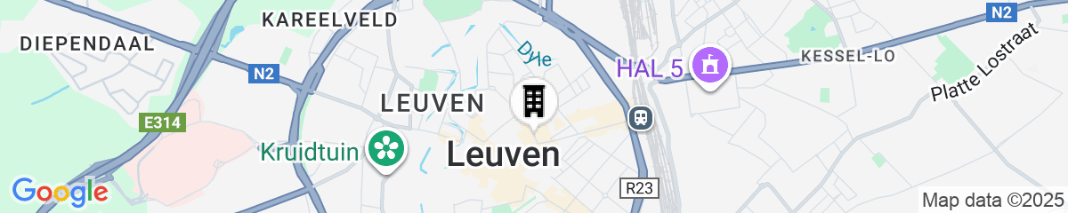 Map for Getaway Studios Leuven