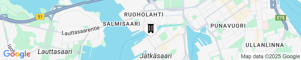 Map for Hiisi Hotel Helsinki Jätkäsaari