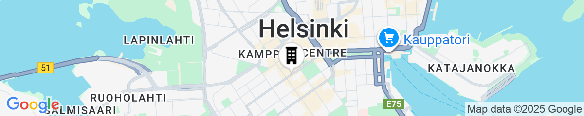Map for Omena Hotel Helsinki Lonnrotinkatu