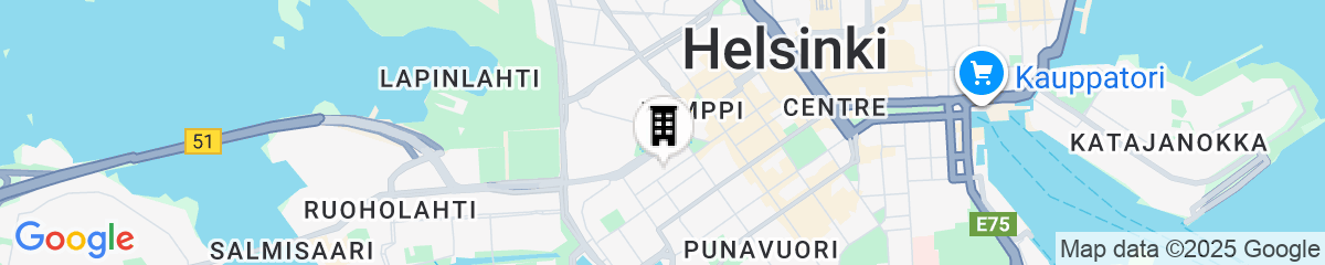 Map for Roost Eerikinkatu