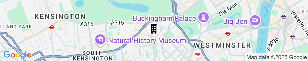 Map for Jumeirah Carlton Tower London