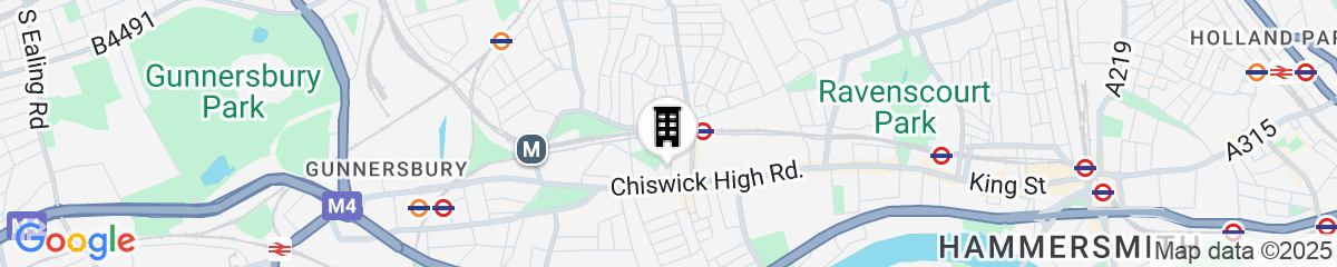 Map for room2 London Chiswick Hometel