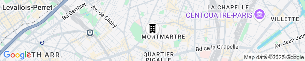 Map for Hotel Des Arts Paris Montmartre