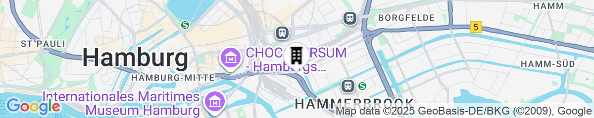 Map for HYPERION Hotel Hamburg