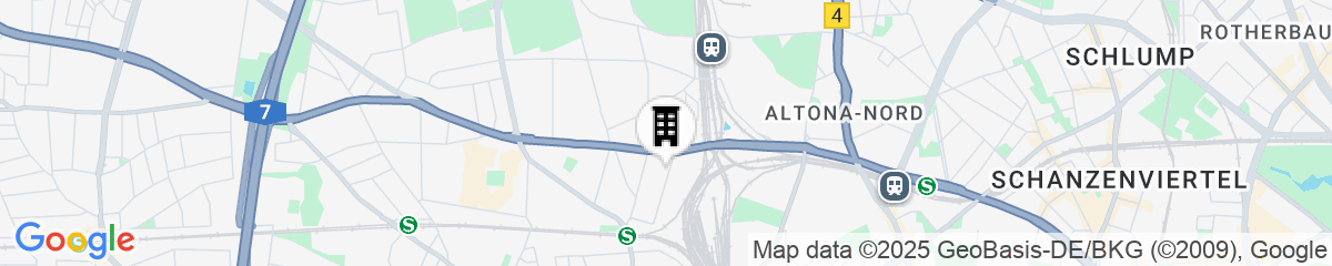 Map for Moxy Hamburg Altona