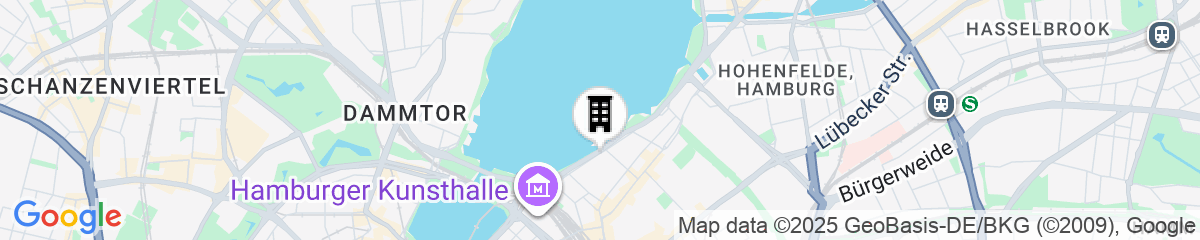 Map for Le Méridien Hamburg