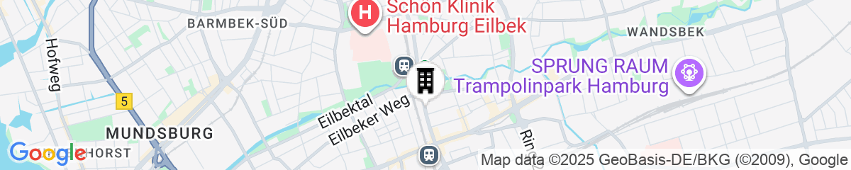 Map for Holiday Inn - the niu, Keg Hamburg Ost by IHG