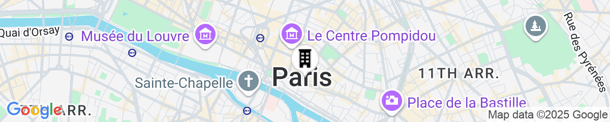 Map for Hotel Le Grand Mazarin