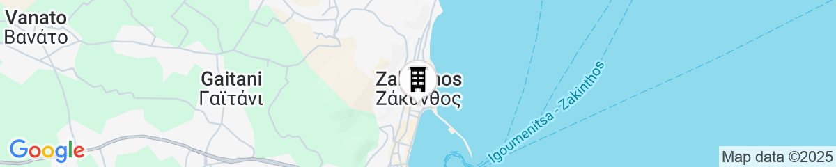 Map for Bella Vista Aparments in Zakynthos Town