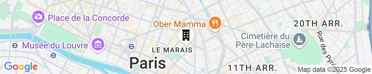 Map for Hôtel du Petit Moulin, Haute Couture hotel by Lacroix