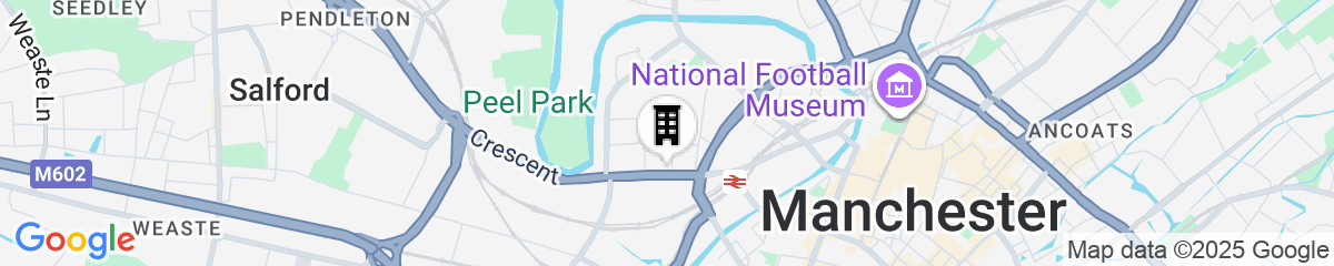 Map for 1 Bedroom Apartment in Manchester City Centre