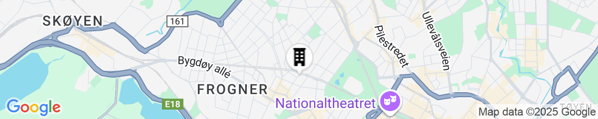 Map for Numa Oslo Topp