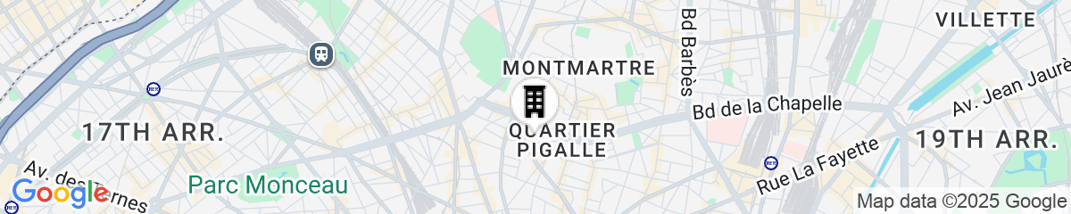Map for Hotel Saint Louis Pigalle