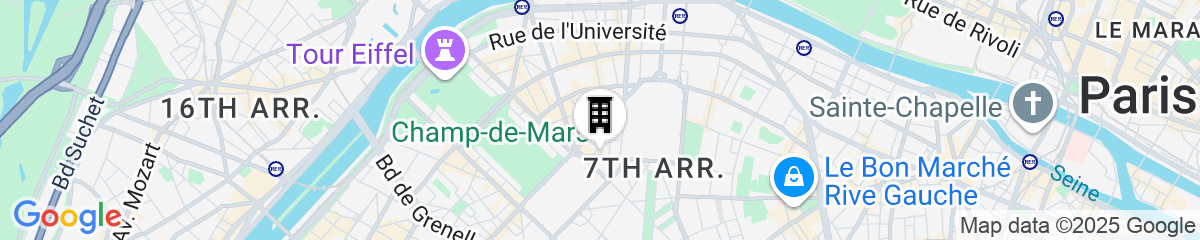 Map for  Hôtel Le Tourville by Inwood Hotels