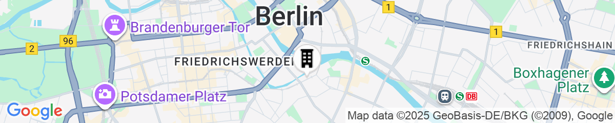 Map for art'otel Berlin Mitte powered by Radisson Hotels
