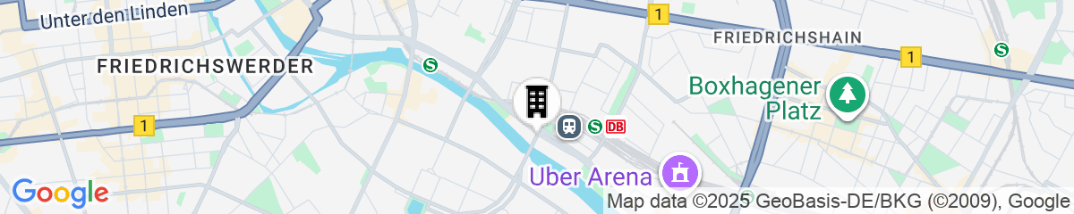 Map for Me and All Hotel Berlin East Side, by Hyatt - NEW OPENING