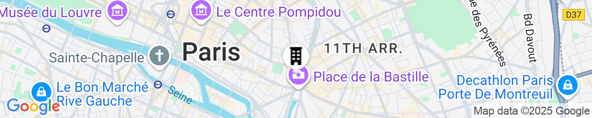 Map for Le Petit Beaumarchais Hotel & Spa