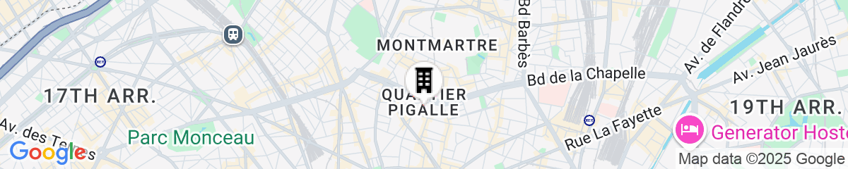 Map for Le Pigalle, a Member of Design Hotels