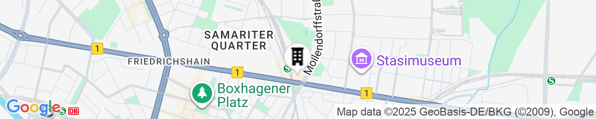 Map for Holiday Inn - the niu, Hide Berlin Friedrichshain by IHG