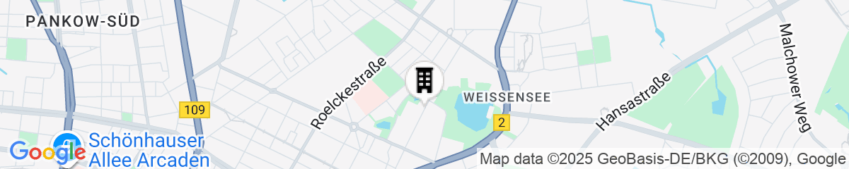 Map for Living Hotel Weißensee