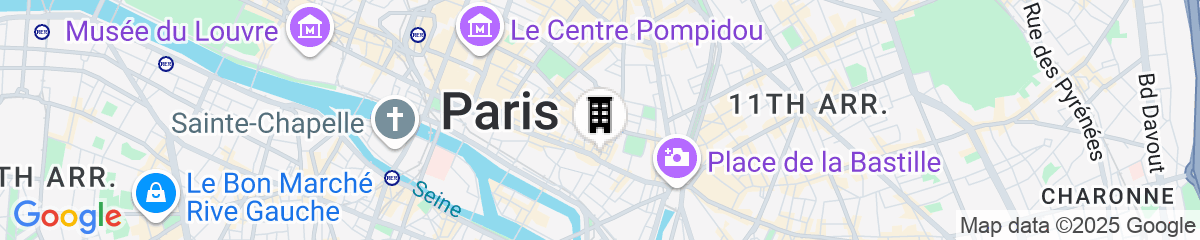 Map for Hôtel Caron le Marais