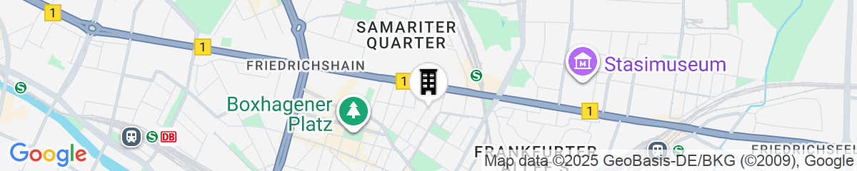 Map for Numa Berlin Friedrichshain