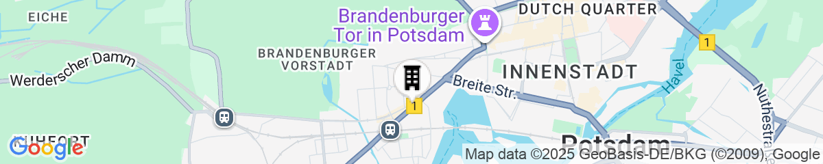 Map for Apartments in Potsdam-West