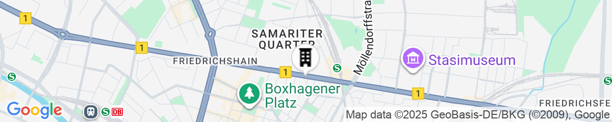 Map for Homaris Apartments Frankfurter Allee