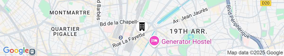 Map for Hotel Paris Louis Blanc