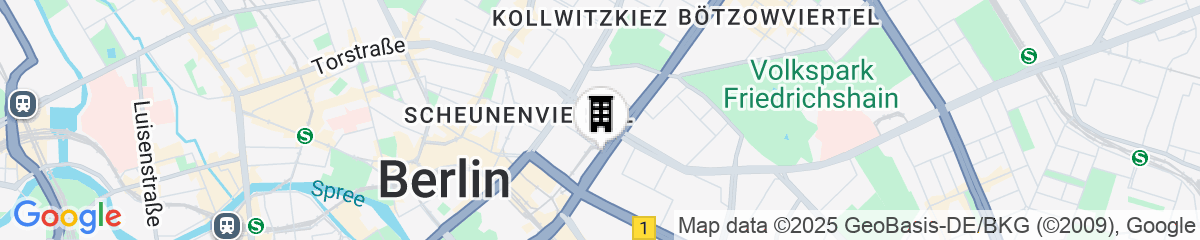 Map for VISIONAPARTMENTS Berlin Otto-Braun-Strasse