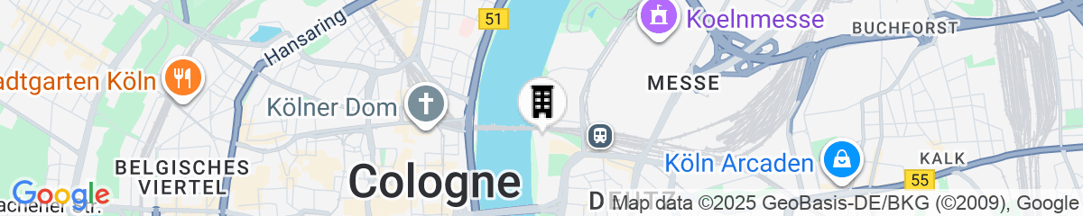 Map for Hyatt Regency Cologne