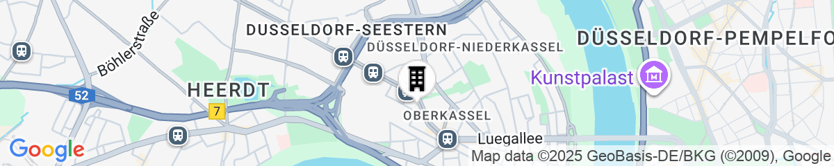 Map for Me and All Hotel Dusseldorf Oberkassel, by Hyatt