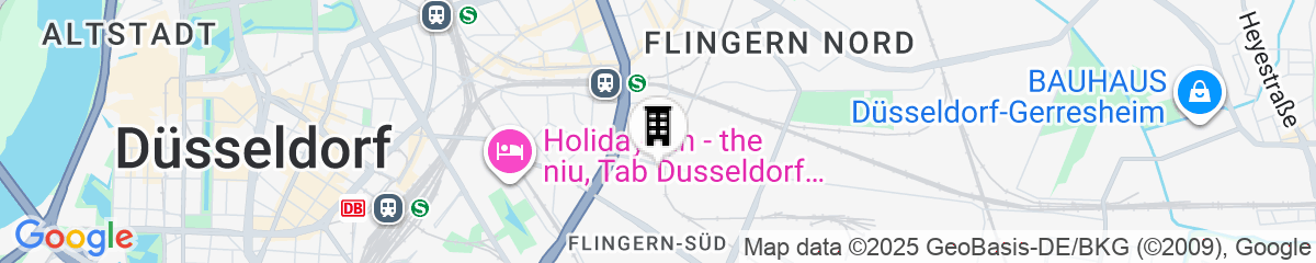 Map for b'mine Duesseldorf