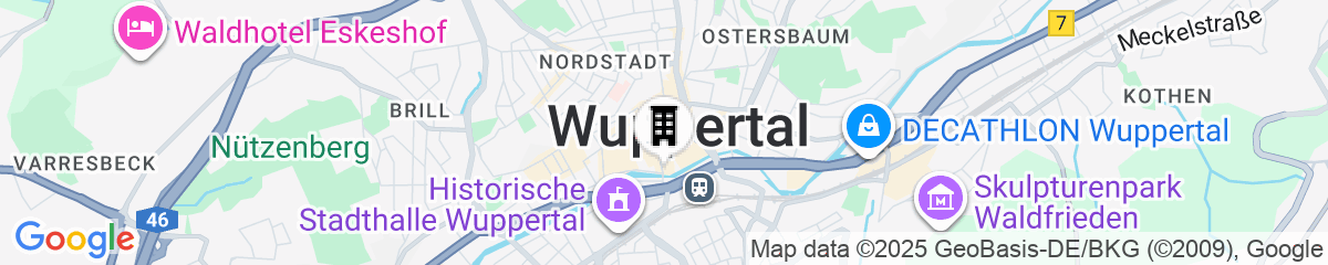 Map for Holiday Inn Express Wuppertal - Hauptbahnhof by IHG