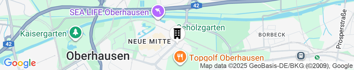 Map for B&B Hotel Oberhausen am Centro