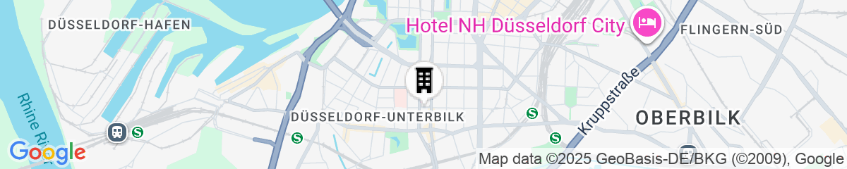 Map for Living Hotel Düsseldorf