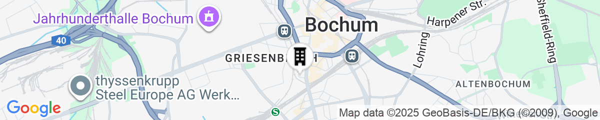 Map for DJH Jugendgästehaus Bermuda3Eck Bochum - Hostel