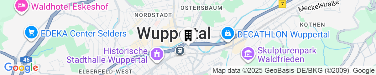 Map for Spark by Hilton Wuppertal City Centre