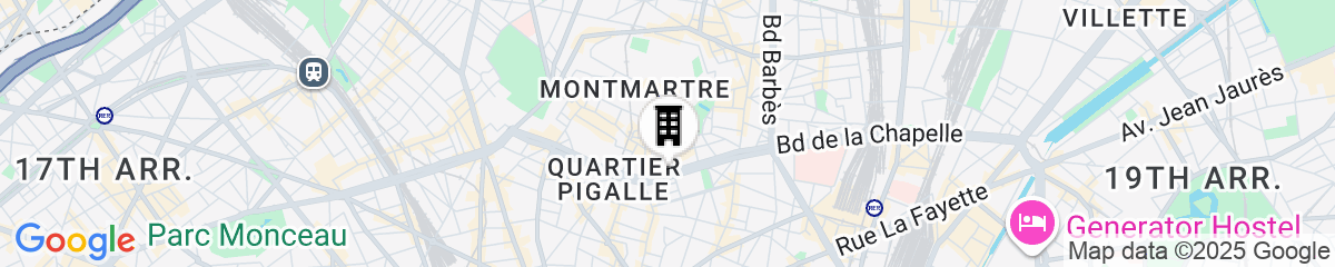 Map for Mercure Paris Butte Montmartre Basilique