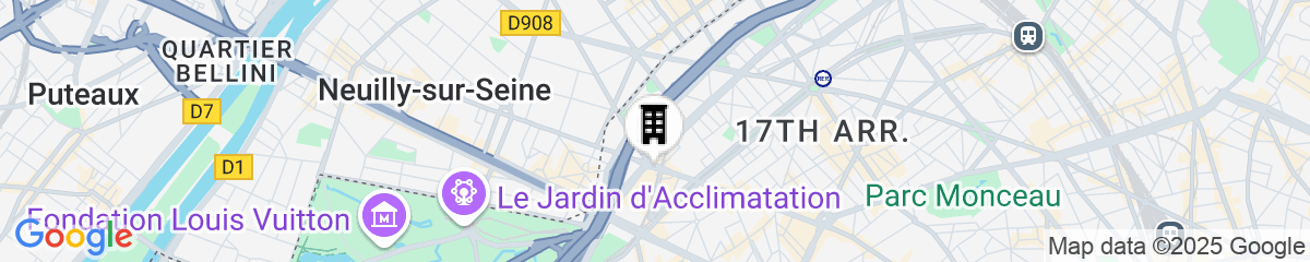 Map for Hyatt Regency Paris Etoile