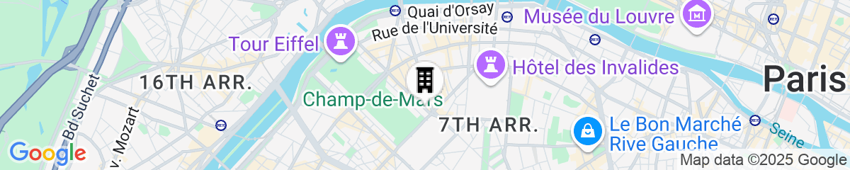 Map for Hotel Le Cercle Tour Eiffel