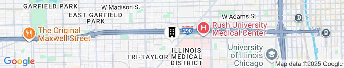 Map for Hampton Inn & Suites Chicago Medical District UIC