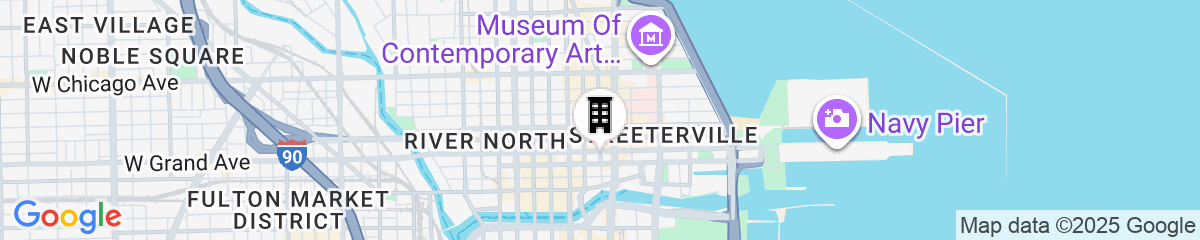 Map for The Gwen, a Luxury Collection Hotel, Michigan Avenue Chicago