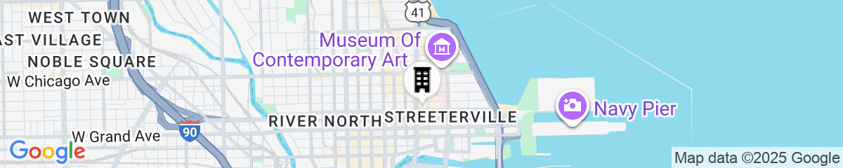 Map for Hotel Riu Plaza Chicago