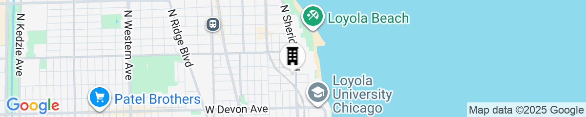 Map for Hampton Inn Chicago North-Loyola Station