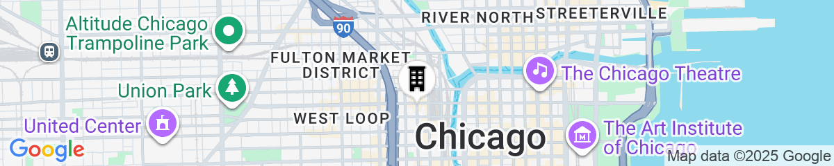 Map for Hampton Inn Chicago West Loop Fulton Market Area