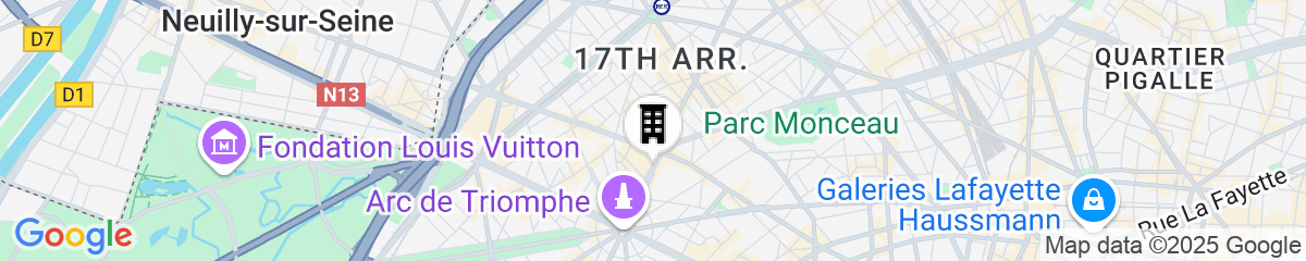 Map for Renaissance Paris Arc de Triomphe Hotel