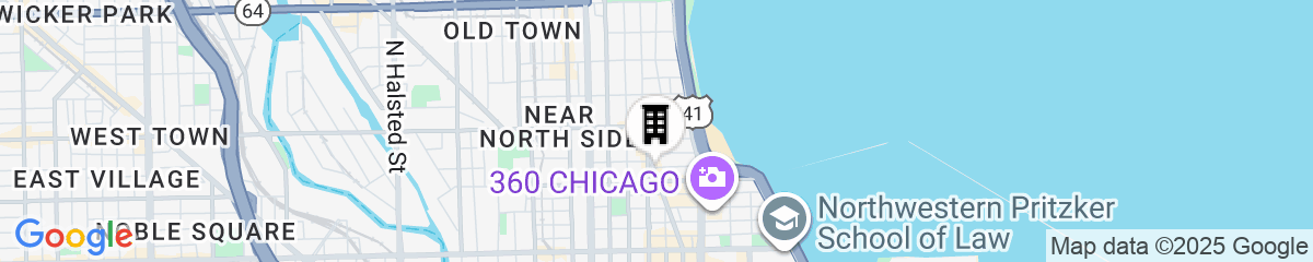 Map for Thompson Chicago, by Hyatt