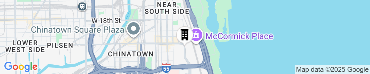 Map for Hyatt Regency McCormick Place Chicago   