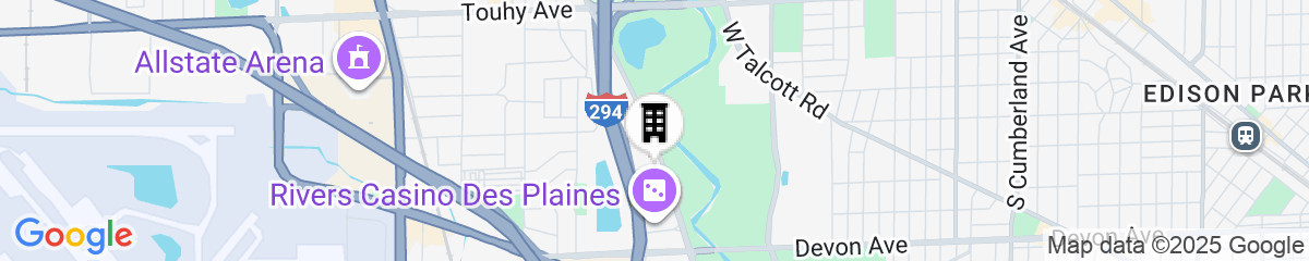 Map for Hilton Garden Inn Chicago OHare Airport